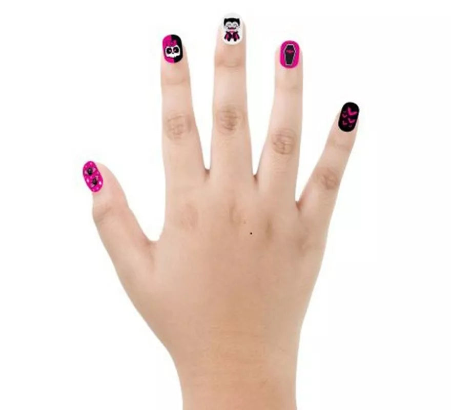 Pack de 12 Uñas Vampiro con Adhesivo Infantil