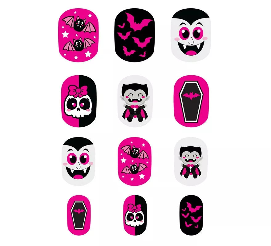 Translation missing: en.Pack de 12 Uñas Vampiro con Adhesivo Infantil