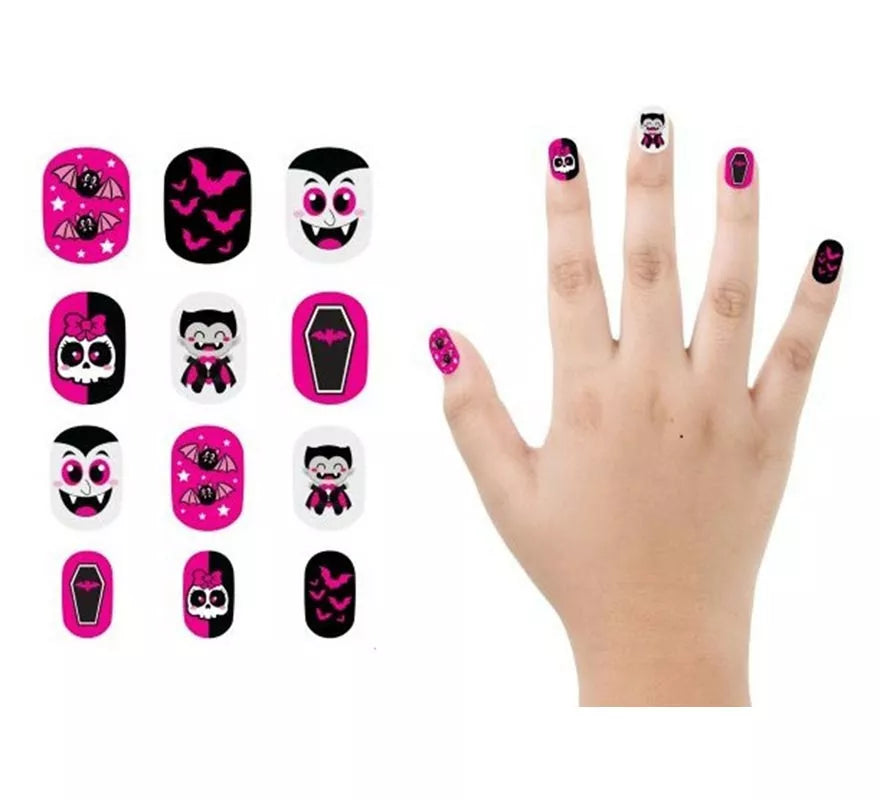 Translation missing: en.Pack de 12 Uñas Vampiro con Adhesivo Infantil