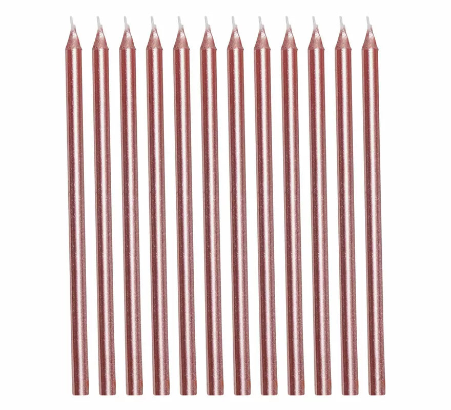 Translation missing: en.Pack de 12 Velas Oro y Rosa de 13 cm