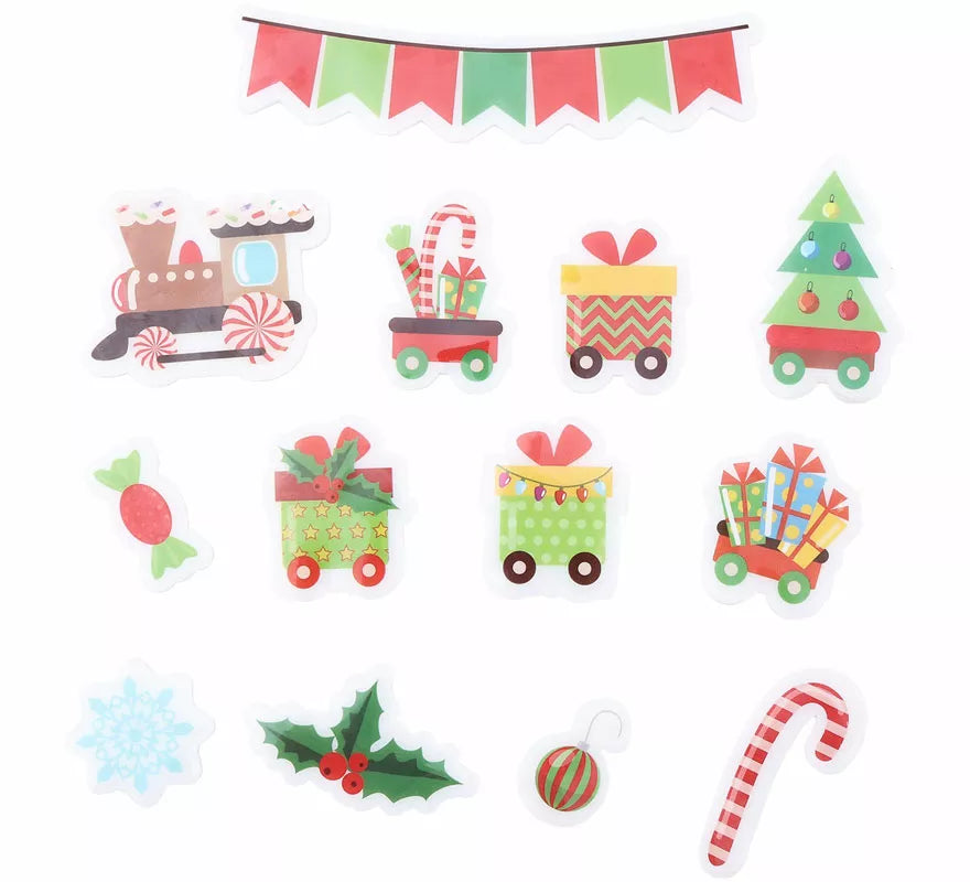 Translation missing: en.Pack de 13 Pegatinas Gel Figuritas Trenecito Navidad de 20x25 cm