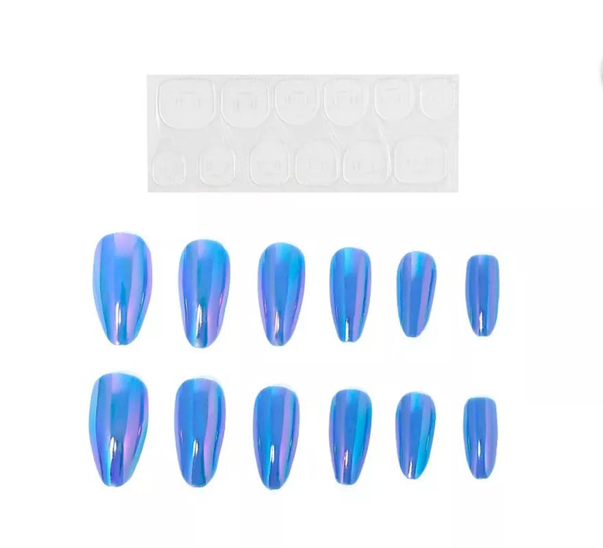 Translation missing: en.Pack de 13 Uñas Autoadhesivas Holo azules