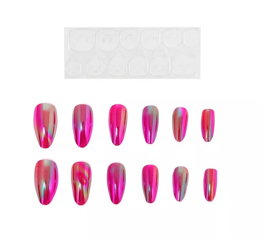 Translation missing: en.Pack de 13 Uñas Autoadhesivas Holo fucsia