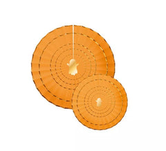 Pack of 2 Orange Halloween Paper Fans of 20 and 30 cm