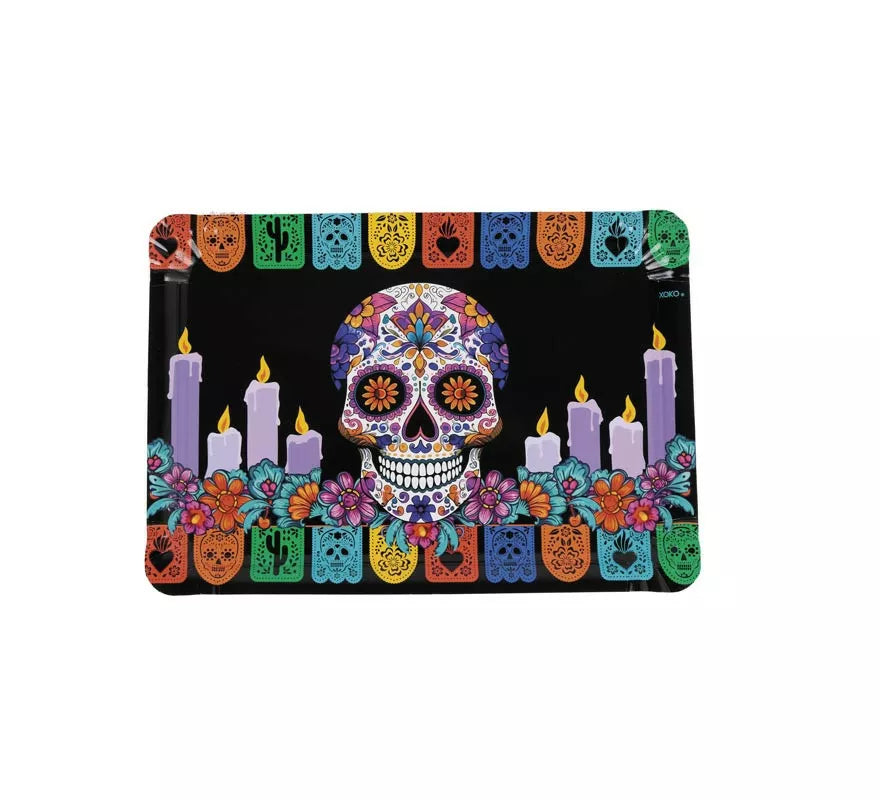 Translation missing: en.Pack de 2 Bandejas Día de Muertos de papel de 24x34 cm