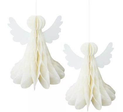 Pack de 2 Colgantes Panal de Ángel de 15 cm
