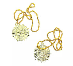 Pack of 2 Caribbean Pirate Necklaces with medallion