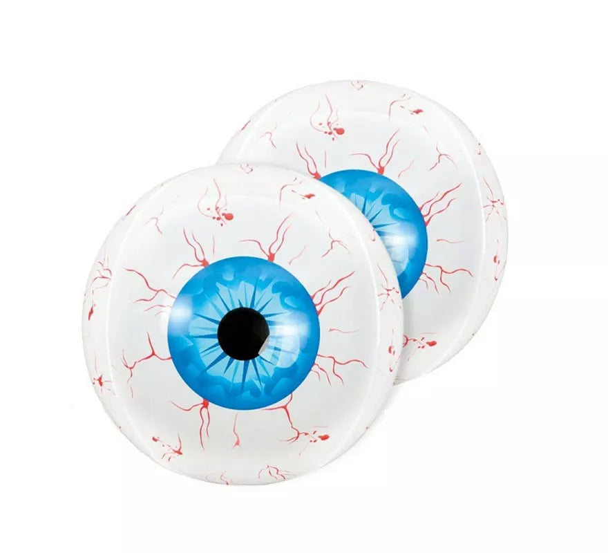 Translation missing: en.Pack de 2 Globos Ojos Hinchables azul 4D de 55 cm