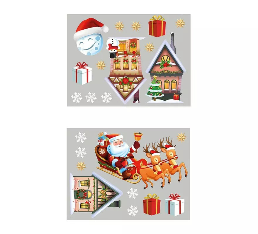 Pack de 2 Hojas Electroestáticas de Ventana Navidad de 30x40 cm