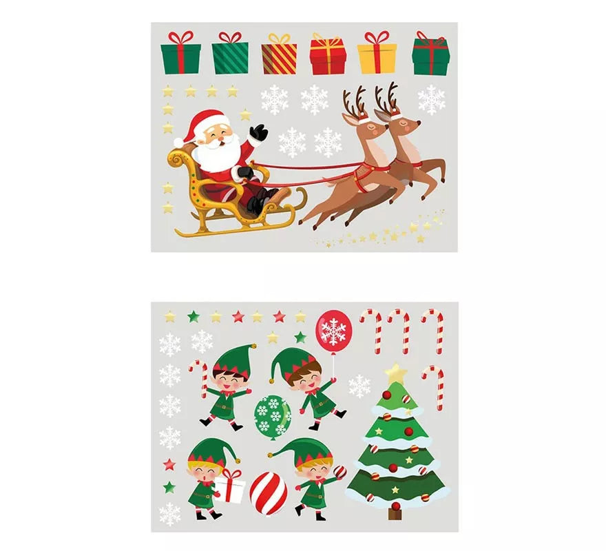 Translation missing: en.Pack de 2 Hojas Electroestáticas de Ventana Papá Noel de 30x40 cm