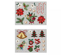 Pack de 2 Hojas Electroestáticas Figuras Navideñas de 30x40 cm