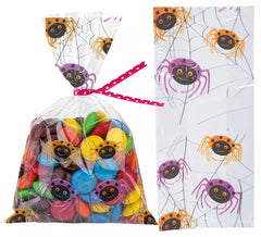 Pack of 20 Spider Candy Bags of 28X13 cm