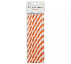 Pack of 20 197 mm Halloween Paper Straws