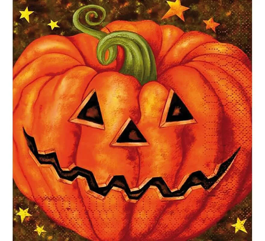 Translation missing: en.Pack de 20 Servilletas de Calabaza 33 cm