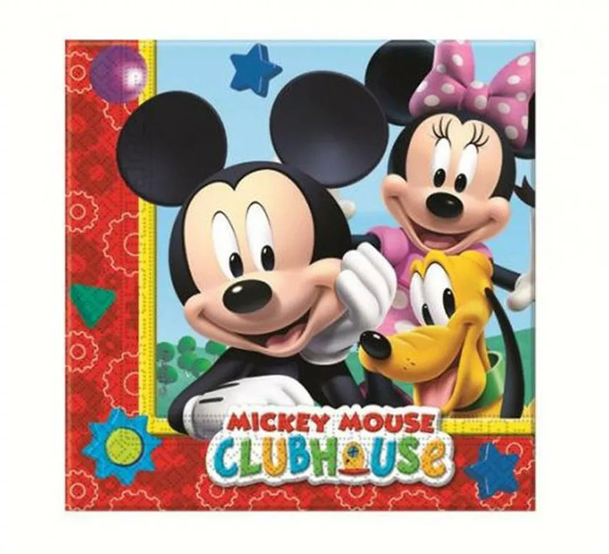 Translation missing: en.Pack de 20 Servilletas de Mickey Mouse de Papel de 33x33 cm