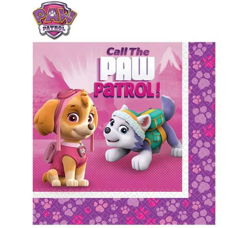 Translation missing: en.Pack de 20 Servilletas de papel de 33x33 cm de La Patrulla Canina