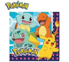 Pack of 20 Pokémon 33x33 cm paper napkins