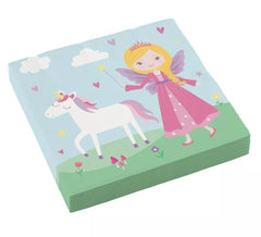 Pack de 20 Guardanapos de Papelão Princesa Medieval 33x33 cm