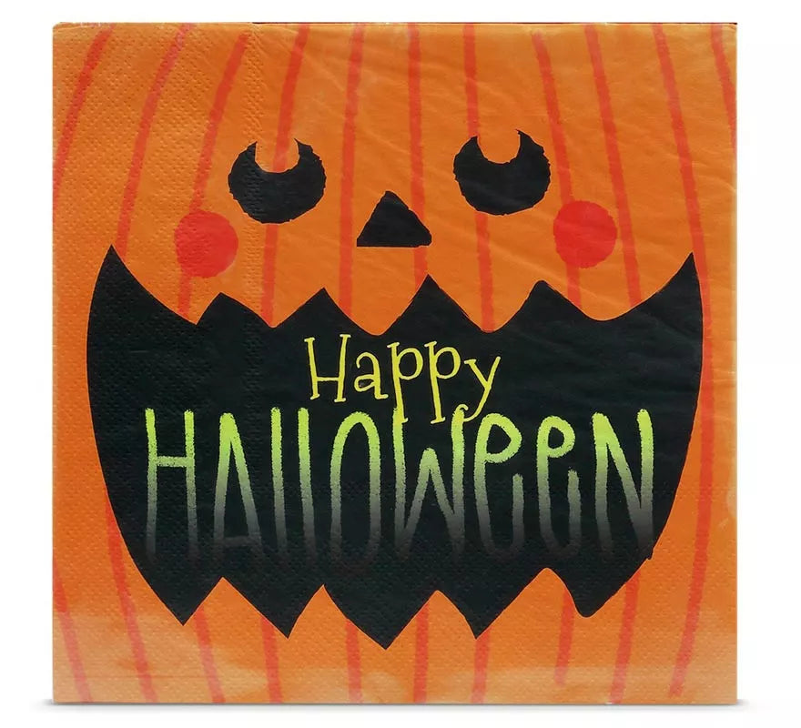 Translation missing: en.Pack de 20 Servilletas Happy Halloween de 33x33 cm