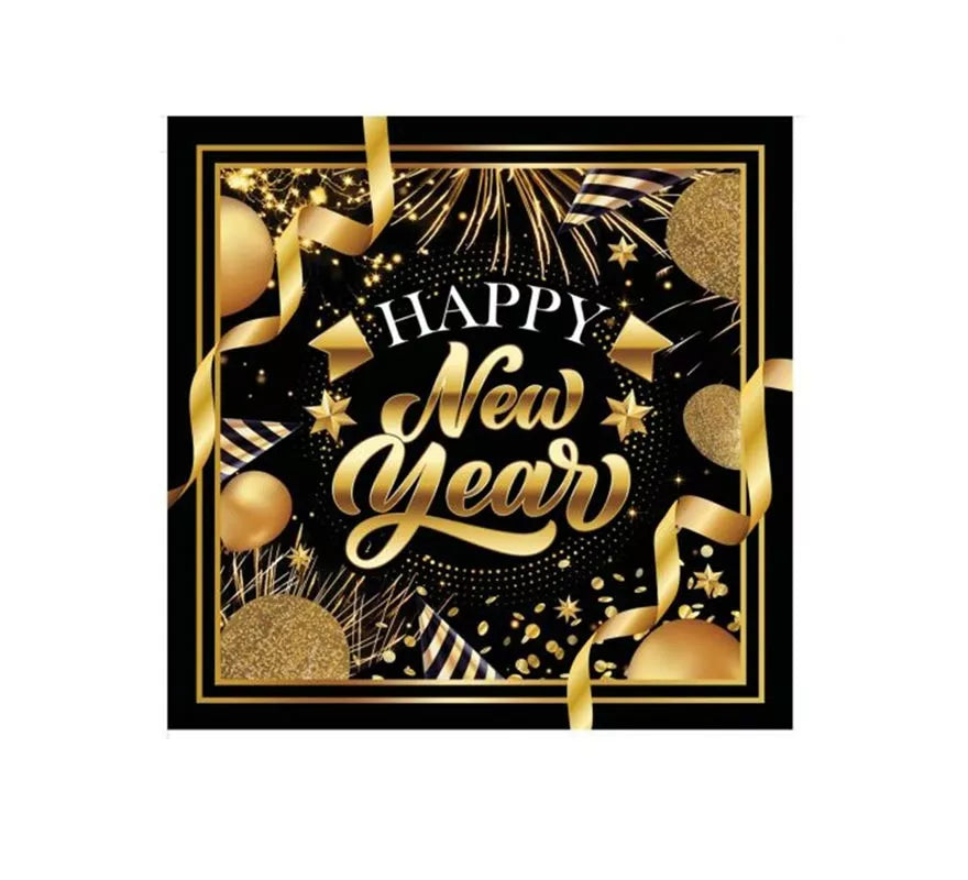 Translation missing: en.Pack de 20 Servilletas Happy New Year de 16x16 cm