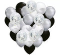 Pack de 25 globos + 5 rellenos de Confetti Látex de 25 cm
