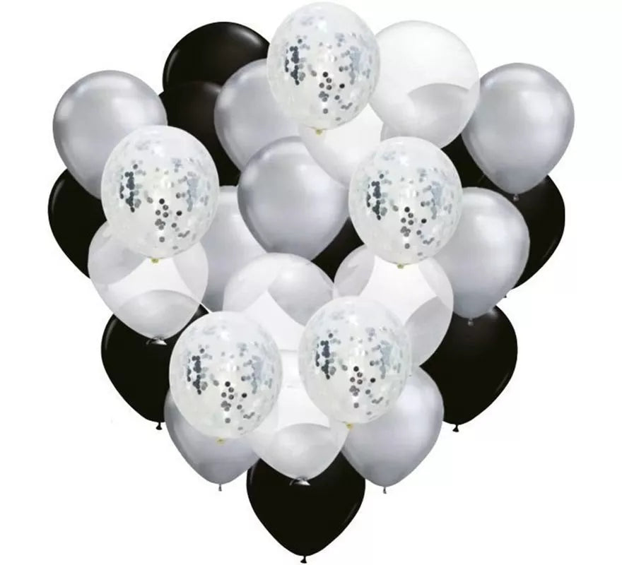 Translation missing: en.Pack de 25 globos + 5 rellenos de Confetti Látex de 25 cm