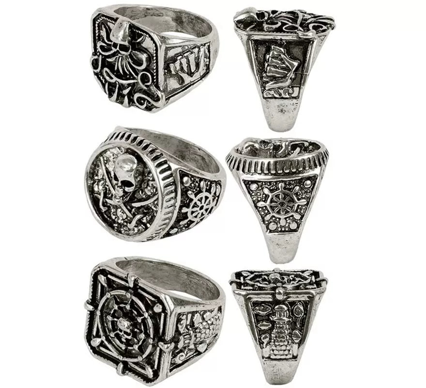Translation missing: en.Pack de 3 Anillos de Pirata surtidos