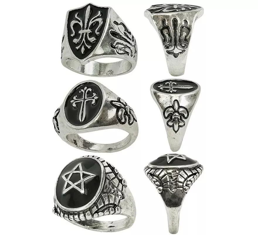 Pack de 3 Anillos Góticos surtidos