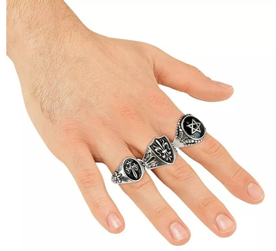 Translation missing: en.Pack de 3 Anillos Góticos surtidos