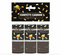 Pack de 3 Cañones Kabuki Confetti Oro de 10.5 cm