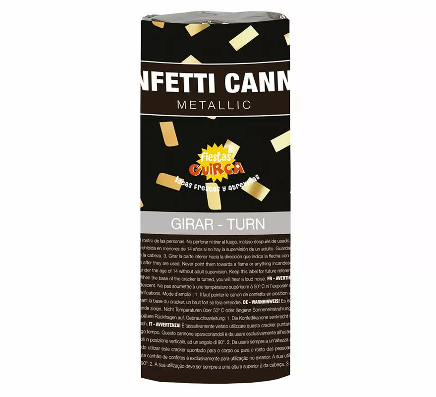 Pack de 3 Cañones Kabuki Confetti Oro de 10.5 cm