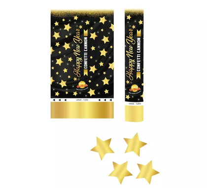 Pack de 3 Cañones Kabuki Happy New Year Confetti de 10,5 cm