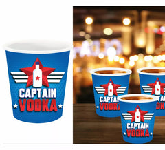 Pack of 3 Captain Vodka Shots 5x6 cm
