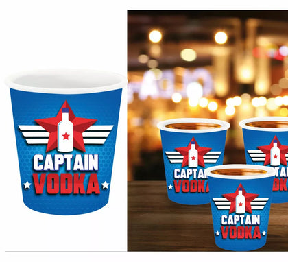Pack de 3 Chupitos Capitán Vodka de 5x6 cm