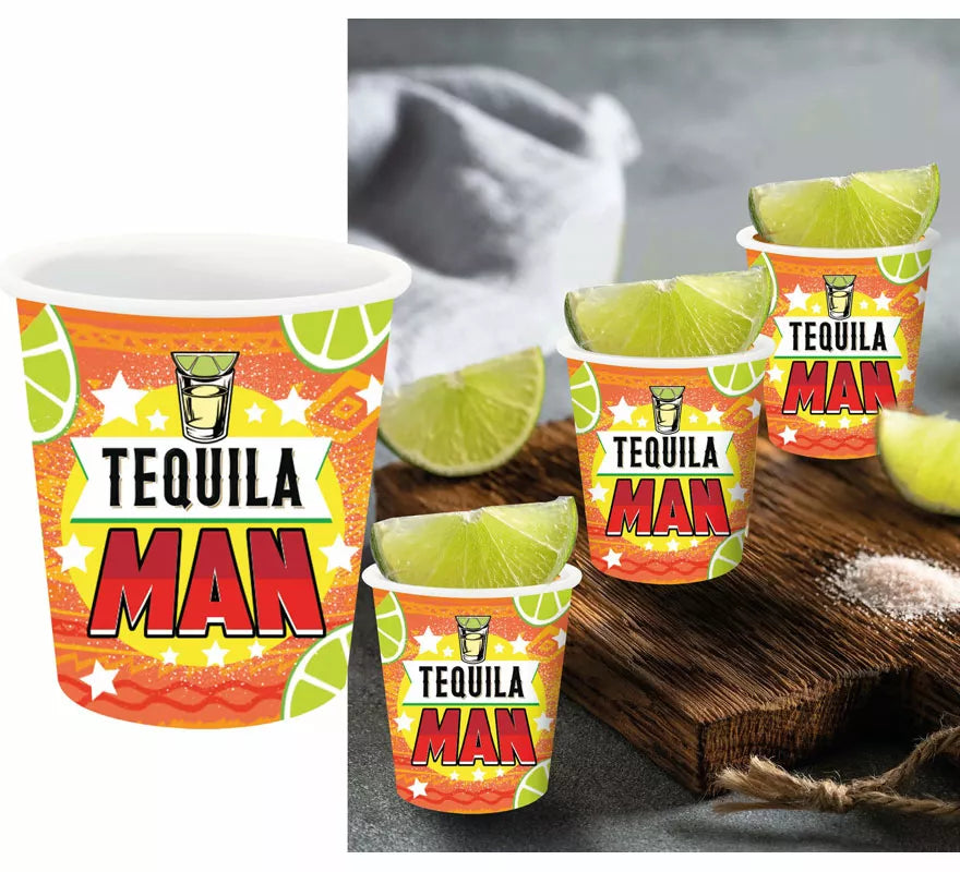 Pack de 3 Chupitos Tequila Man de 5x6 cm
