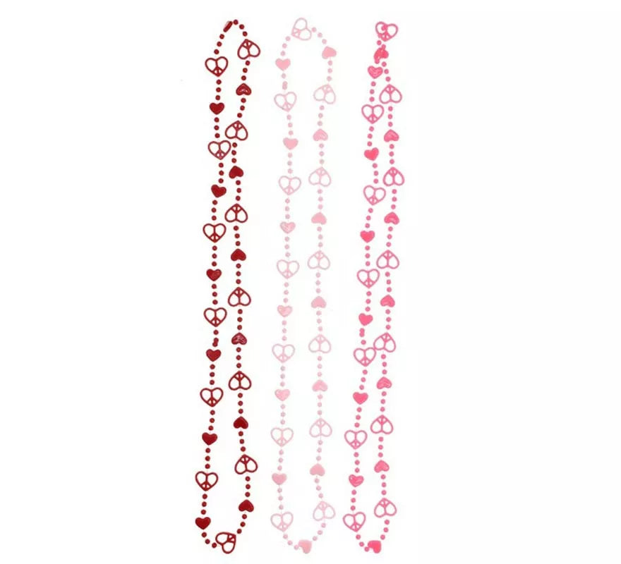 Translation missing: en.Pack de 3 Collares Corazón de 42 cm colores surtidos