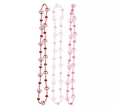Pack of 3 Heart Necklaces of 42 cm assorted colors