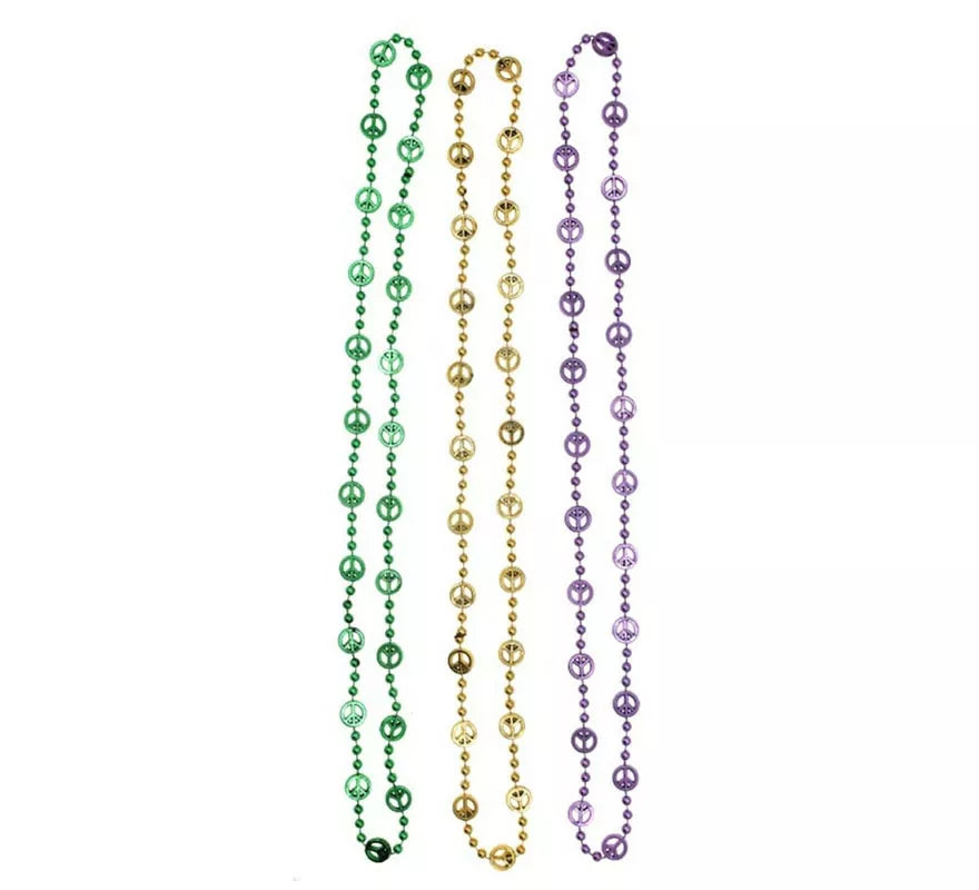 Translation missing: en.Pack de 3 Collares símbolo de Paz de 42 cm colores surtidos