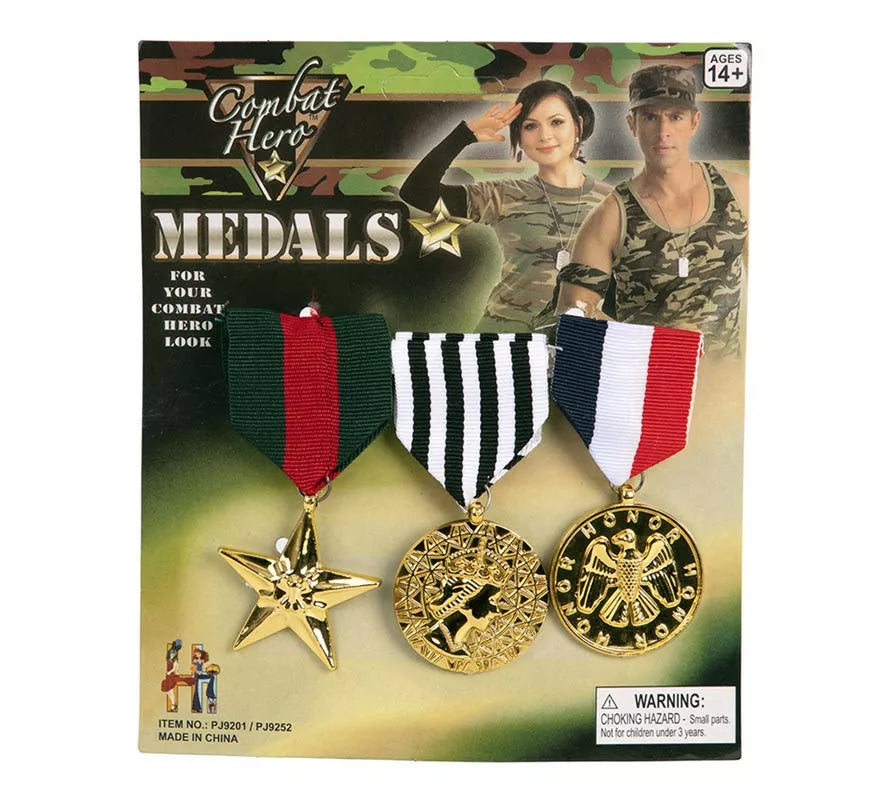 Translation missing: en.Pack de 3 Condecoraciones Militares de 15x15 cm