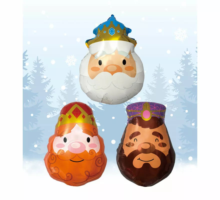 Translation missing: en.Pack de 3 Globos Foil Reyes Magos de 42x58 cm