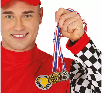 Pack de 3 Medallas: Bronce, plata y dorado de 4 cm