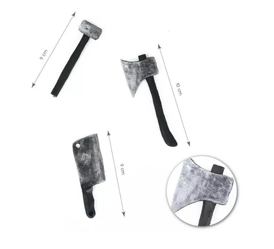 Translation missing: en.Pack de 3 Mini Armas: Hacha, Cuchillo y Mazo