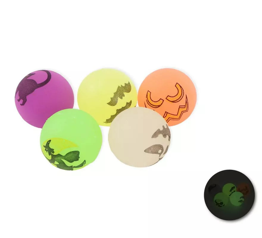 Translation missing: en.Pack de 3 Pelotas Halloween de goma luminiscente en modelos surtidos de 3 cm