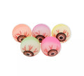 Pack de 3 Pelotas Ojos de goma luminiscente en colores surtidos de 3 cm