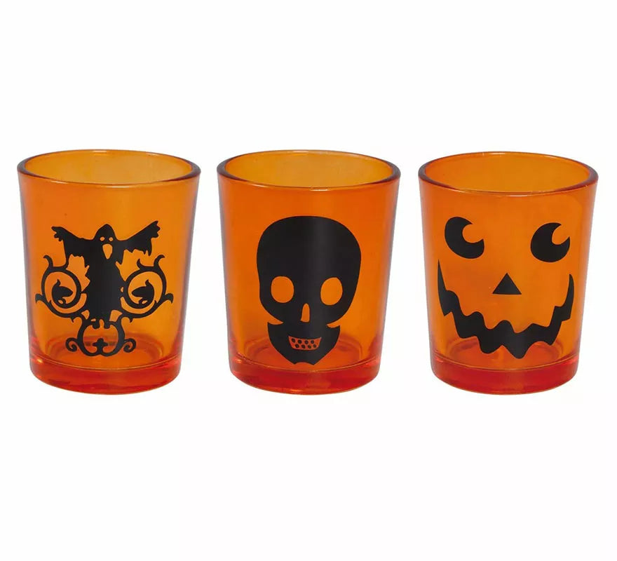 Translation missing: en.Pack de 3 Vasos Halloween Cristal de 6.5X5 cm