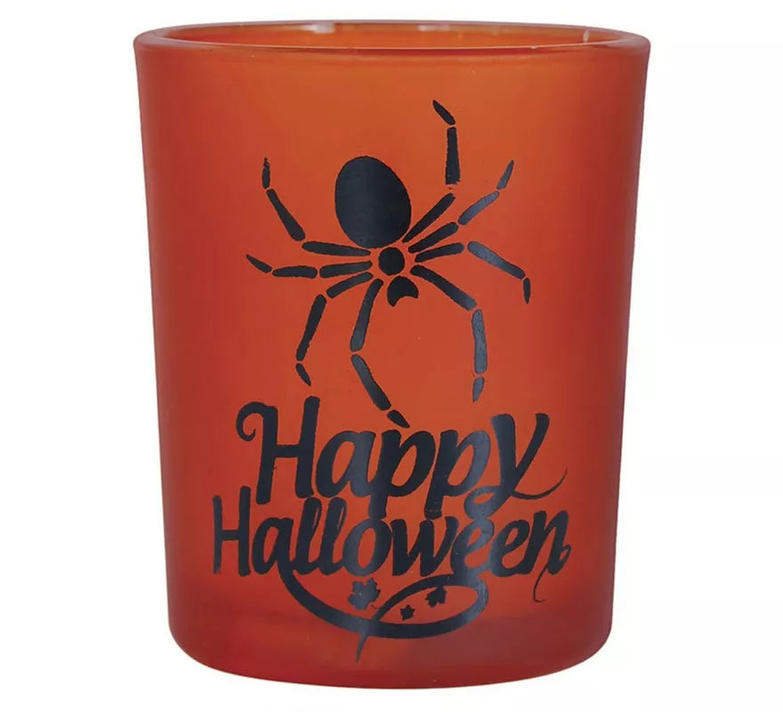 Pack de 3 Vasos naranja de cristal de 6x5 cm