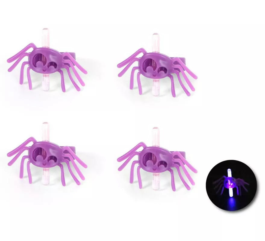 Translation missing: en.Pack de 4 Anillos Araña luminiscente de 3,5x2,5x2,6 cm