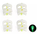 Pack de 4 Anillos calaveras luminiscente de 2,4x2,2x2,6 cm