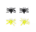 Pack de 4 Arañas negro y amarillo decorativas