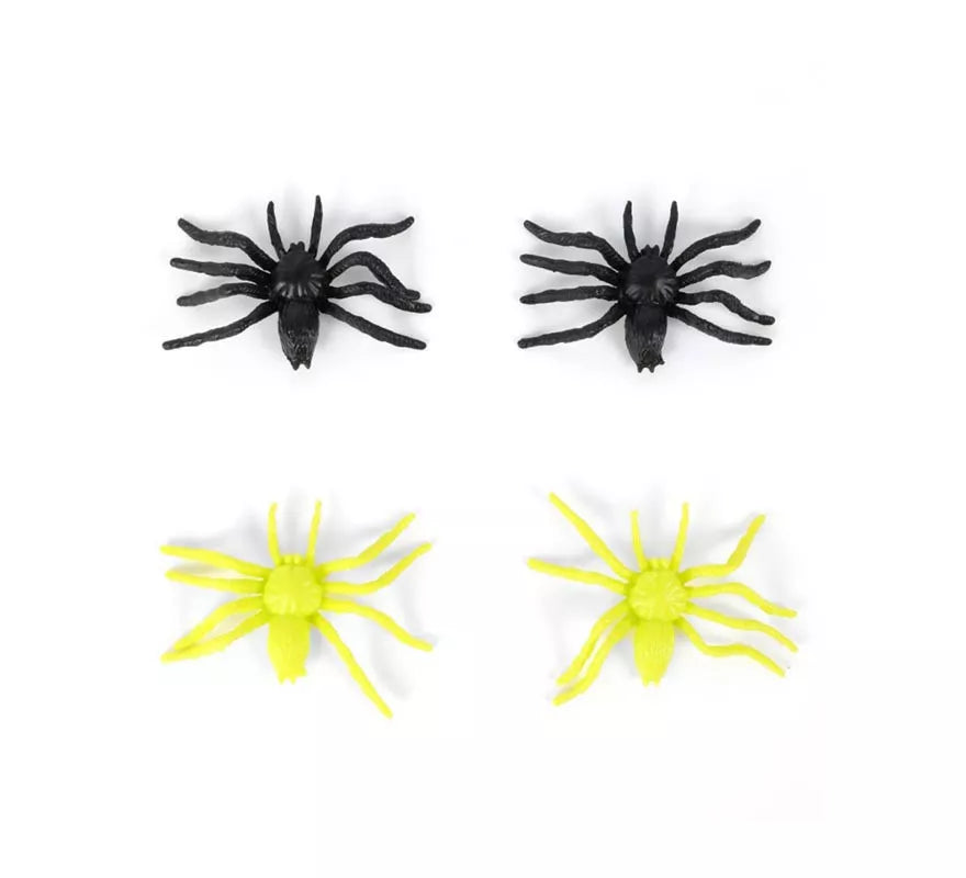 Translation missing: en.Pack de 4 Arañas negro y amarillo decorativas